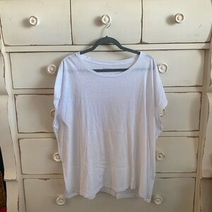 Eileen Fisher White Short Sleeve Top